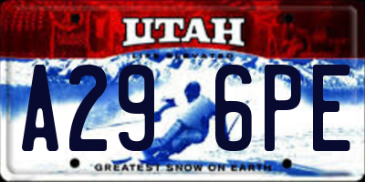UT license plate A296PE