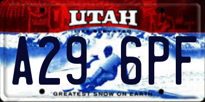 UT license plate A296PF