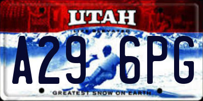 UT license plate A296PG