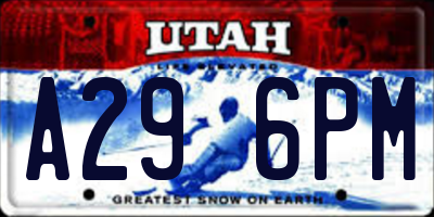 UT license plate A296PM