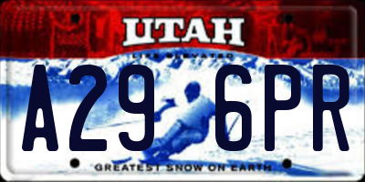UT license plate A296PR