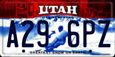 UT license plate A296PZ