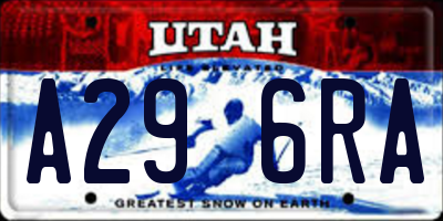 UT license plate A296RA