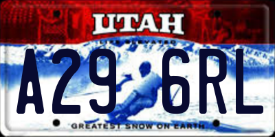 UT license plate A296RL