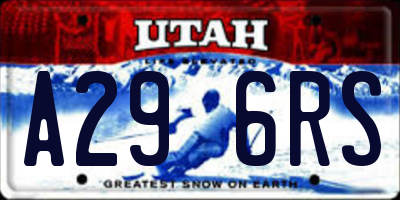 UT license plate A296RS