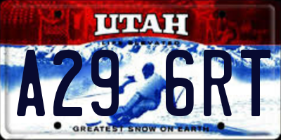 UT license plate A296RT