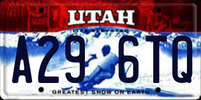 UT license plate A296TQ