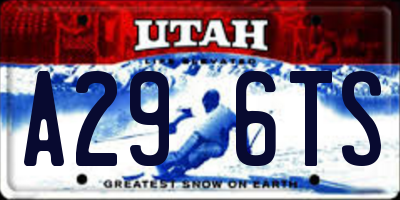 UT license plate A296TS
