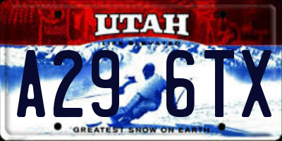 UT license plate A296TX