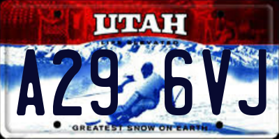 UT license plate A296VJ