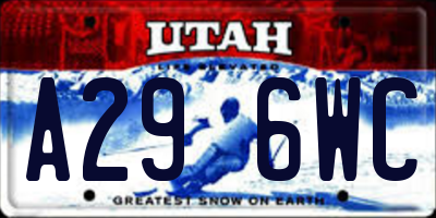 UT license plate A296WC