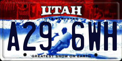 UT license plate A296WH