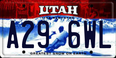 UT license plate A296WL