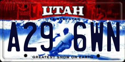UT license plate A296WN