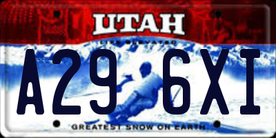 UT license plate A296XI