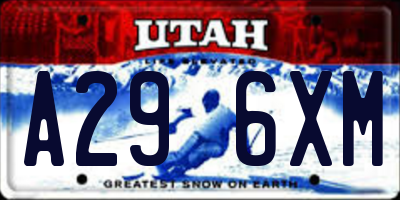 UT license plate A296XM