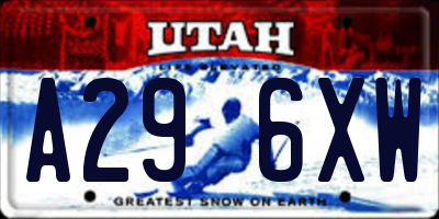UT license plate A296XW