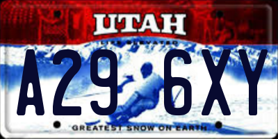 UT license plate A296XY