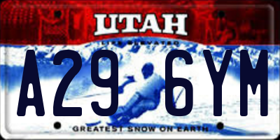 UT license plate A296YM