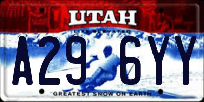 UT license plate A296YY