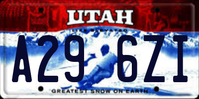UT license plate A296ZI