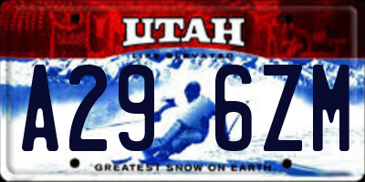 UT license plate A296ZM