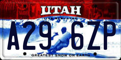 UT license plate A296ZP