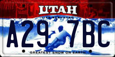 UT license plate A297BC