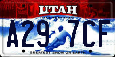 UT license plate A297CF