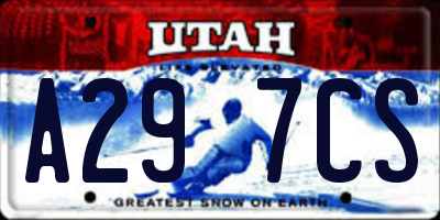 UT license plate A297CS