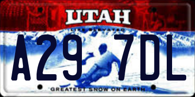 UT license plate A297DL