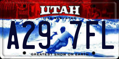 UT license plate A297FL