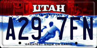 UT license plate A297FN