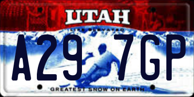 UT license plate A297GP