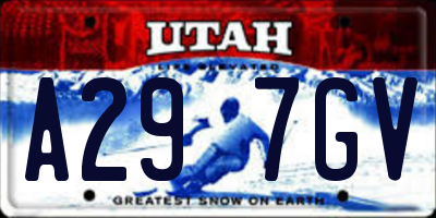 UT license plate A297GV