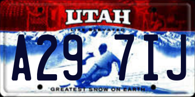 UT license plate A297IJ