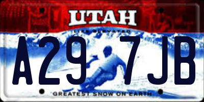 UT license plate A297JB