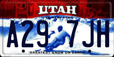 UT license plate A297JH