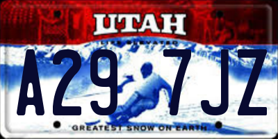 UT license plate A297JZ