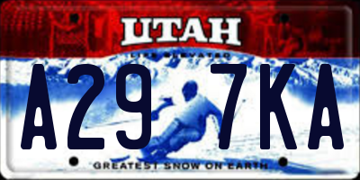 UT license plate A297KA