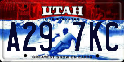 UT license plate A297KC