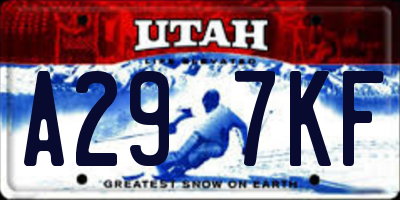 UT license plate A297KF