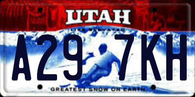 UT license plate A297KH