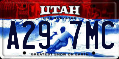 UT license plate A297MC