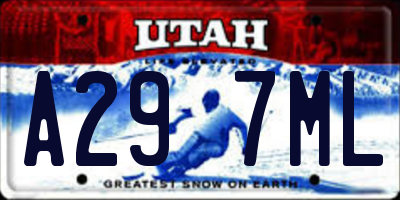 UT license plate A297ML