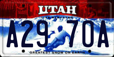 UT license plate A297OA