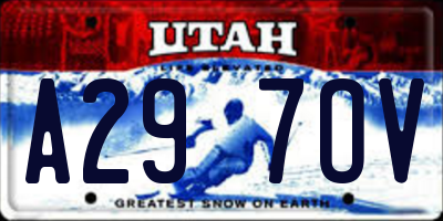 UT license plate A297OV