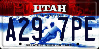 UT license plate A297PE