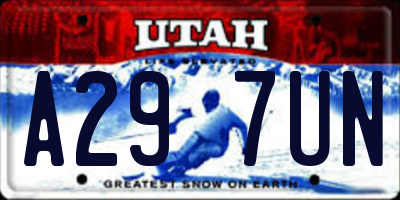 UT license plate A297UN