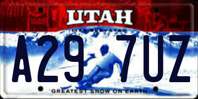 UT license plate A297UZ